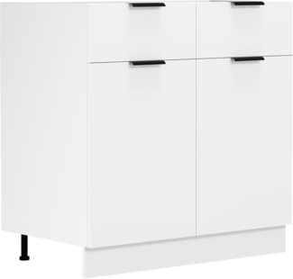 VCM Küchenmöbel Unterschrank Fasola 920532 Weiß H. 82 x B. 80 x T. 46 cm