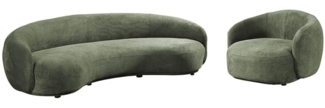 HOME DELUXE Lounge Set CASARA - Webstoff Dunkelgrün