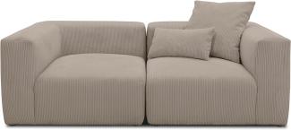 DOMO. collection Malia Modulsofa, 2 Sitzer bestehend aus Zwei Polsterecken, 2 Couch, Sofa, Modul, braun, 216 x 108 cm