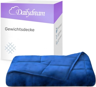 Dailydream Therapie Gewichtsdecke im Flauschigen Fleece, 4,5Kg für Erwachsene, 135x200cm, Blau