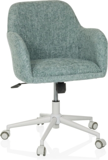hjh LIVING Homeoffice Stuhl gepolstert SOLAO Home Schreibtischstuhl Drehstuhl höhenverstellbar, Wippfunktion, Stoff Mint