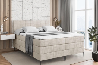 ALTDECOR Boxspringbett MOETI-F KING (Multipocket-Matratze H4, H3 Matratze Bonellfederung, Topper, Kopfteil)