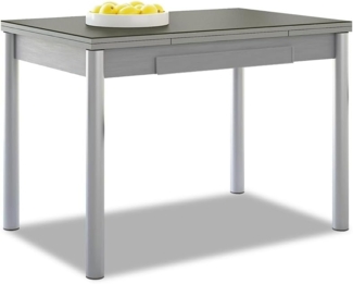 ASTIMESA Alas Cristal Küchentisch, Metall, Graphit, 90x50 cm