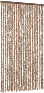 vidaXL Fliegenvorhang Beige und Dunkelbraun 100x230 cm Chenille 377324