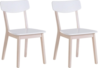 Esszimmerstuhl weiß 2er Set SANTOS