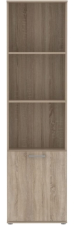 FORTE Niko Regal mit 1 Tür, Holzwerkstoff, Sonoma Eiche , 50,2 x 180,9 x 28,9 cm
