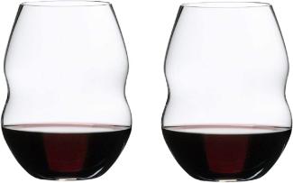 Riedel Swirl Rotwein, Rotweinglas, Weinglas, hochwertiges Glas, 580 ml, 2er Set, 0450/30