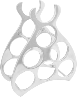 vidaXL Weinregal Silbern 32 x 14 x 37,5 cm Aluminium 42000150