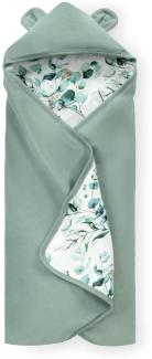Babydecke Baby Einschlagdecke, Snuggle N Dream leaves Mint/grün, Hauck, Baby Einschlagdecke mit Kapuze