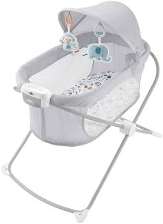 Fisher-Price GWD36 - Zusammenklappbares Beistellbettchen – tragbares Babybettchen mit Licht für Neugeborene und Säuglinge