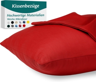 Kissenbezug 40x60 Mikrofaser Premium 2er Set Kissenhülle Deko für Kissen Bett/Sofa Stoff Superweicher Resistent Hypoallergen Anti-Milben Atmungsaktiv Kopfkissenbezug mit Verdecktem Zip Voll Waschbar