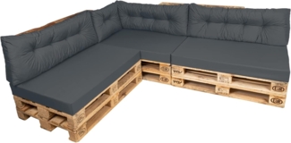 TexDeko Palettenkissen Set Modell: Comfort 7-TLG, Palettenkissen Set wasserabweisend, Premium Qualität, pflegeleicht