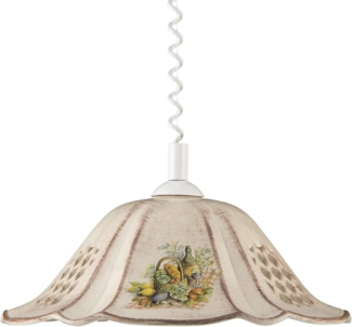 Helios Leuchten Pendelleuchte Küchenlampe Keramik, Keramiklampe, Deckenlampe, Hängelampe Esstisch, Küche Esszimmer Küchentisch, Deckenleuchte hängend höhenverstellbar