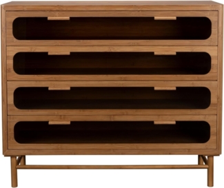 Schubkastenkommode CAROUN aus carbonisiertem Bambus von DutchBone