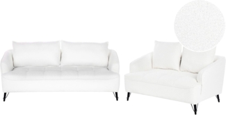 5-Sitzer Sofa Set Bouclé weiß HOBRO