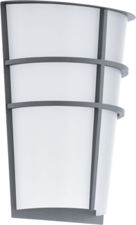 Eglo 'Breganzo' Außen-Wandlampe, Kunststoff weiß / Metall silber, LED max. 2x2,5 W