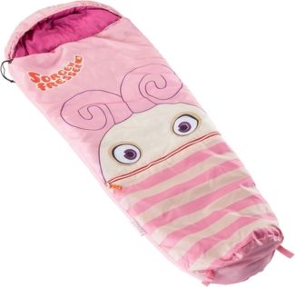 Skandika Kinderschlafsack Sorgenfresser Polli, Großzügige Kapuze mit breitem Rand und Kordelzug, Jungs, Mädchen, Komfortbereich 12 – 3 °C, wasserabweisend, Mund-Tasche