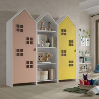 Schrank Casami Bruges 37 x 172,8 x 171,3 cm MDF Rosa Gelb