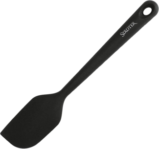 Städter Soft-Grip Teigschaber, Teig Schaber, Teigspatel, Teigteiler, Silikon, Schwarz, 22 cm, 640061