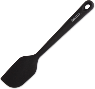 Städter Soft-Grip Teigschaber, Teig Schaber, Teigspatel, Teigteiler, Silikon, Schwarz, 22 cm, 640061