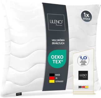 LILENO HOME Kopfkissen 65x65 cm [1er Set] als Kissen-Füllung - Bett oder Deko Kissen mit Reißverschluss zum Anpassen - Waschbar bis 95° - Sofa-Kissen & Zierkissen für Couch/Bett
