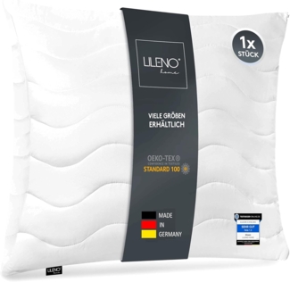 LILENO HOME Kopfkissen 65x65 cm [1er Set] als Kissen-Füllung - Bett oder Deko Kissen mit Reißverschluss zum Anpassen - Waschbar bis 95° - Sofa-Kissen & Zierkissen für Couch/Bett
