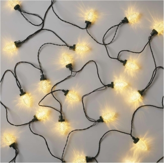 EMOS LED-Lichterkette im Retrostil, 9,8m Weihnachtslichterkette + 5m Zuleitung, 50 LEDs, 8 Lichtmodi, Netzteil, IP44 für Innen und Außen, Warmweiß