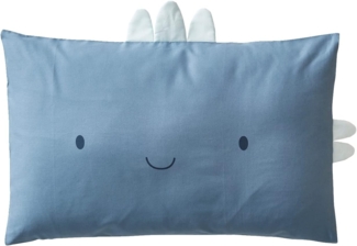 VERTBAUDET Kissenbezug für Babys, klein, Dinosaurier, Blau, 40x60 cm