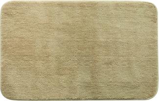 spirella® Badevorleger, Badeteppich "Rosario" beige, sand, 50x80cm, waschbar, Anti-Rutsch, 100% Microfaser