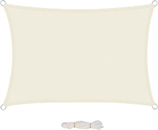 EUGAD Sonnensegel, Sonnenschutz 200g/m² HDPE Wetterschutz Creme