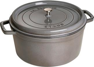 Staub La Cocotte Cocotte 34 cm, rund, Graphit-Grau, Gusseisen