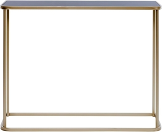 Jahnke Circo Console Konsole, Engineered Wood, Schwarzglas/Goldfarben, One Size