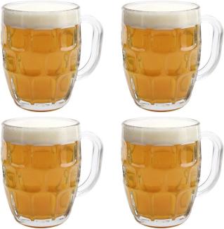 Dajar Bierkrug Britannia 570 ml, Glas, Transparent, 9,8 x 9,8 x 12,4 cm, 1 Stück