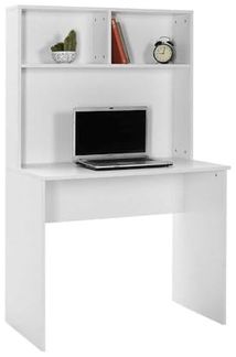 Modern Study Desk, White, 90 x 148 x 52 cm | 100% Melamine Coated Particle Board, 16 mm Thickness | Stylish & Functional for Home Office & Study