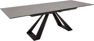 riess-ambiente Esstisch CONCORD 180-230cm anthrazit / schwarz (Einzelartikel, 1-St), Keramik · Glas · Metall · ausziehbar · Industrial