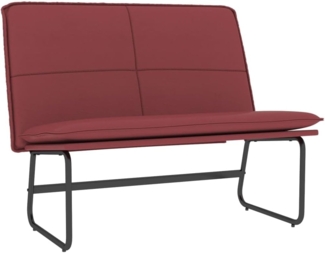 vidaXL Sitzbank Weinrot 100 x 75 x 76 cm Kunstleder