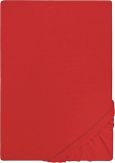 Biberna Jersey-Spannbetttuch, 100 % Baumwolle, Rot, 1x 140x200 cm - 160x200 cm