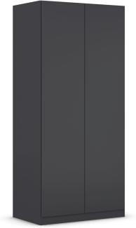 rauch Kleiderschrank, Drehtürenschrank COSTA, 2-türig, push-to-open, Grau metallic, 91x197x54cm