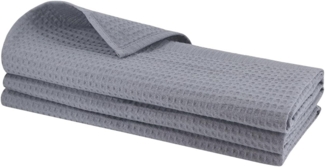 Engelland Geschirrtuch Poliertuch, (Vorteils-Set, 3-tlg, Waffel-Pique), 100 % Baumwolle, integrierte Aufhängeschlaufe, 70x50 cm