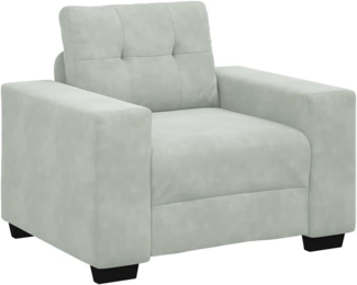 vidaXL Sessel Hellgrau 60 cm Samt 4105098