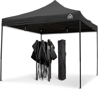 All Seasons Gazebos 3x3 m vollständig wasserdichtes Faltpavillon - Schwarz