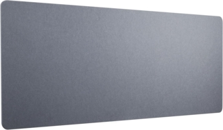 RICOO Akustik Trennwand für Schreibtisch 160 x 80 x 2,3 cm Sichtschutz ZAP1680-G Filz Grau Büro Home Office Pinnwand Schallschutz Raumtrenner Tischtrennwand mit Klemmen Schalldämmung
