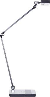 Schreibtischlampe LED Metall silber 73 cm verstellbar LACERTA