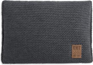 Knit Factory Maxx Kissen 60x40 cm Glatt Anthrazit