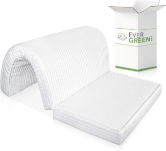 EVERGREENWEB Matratze auf eineinhalb Plätzen für Schlafsofa, 10 cm hoch, Faltbare Matratze mit gemütlichem Sitz, orthopädische Matratze aus Polyurethan, hypoallergene Beschichtung120x190