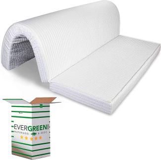 EVERGREENWEB Matratze auf eineinhalb Plätzen für Schlafsofa, 10 cm hoch, Faltbare Matratze mit gemütlichem Sitz, orthopädische Matratze aus Polyurethan, hypoallergene Beschichtung120x190