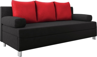 Mirjan24 'Dover' Schlafsofa, Schwarz, 86 x 192 x 80 cm, ohne Hocker