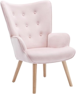Vente-unique - Sessel - Samt - Rosa - VATELY