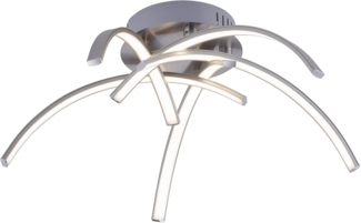 LED Deckenlampe, Metall, Stahl, weiß, D 45 cm