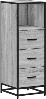 Badschrank Grau Sonoma 35x37,5x100 cm Holzwerkstoff